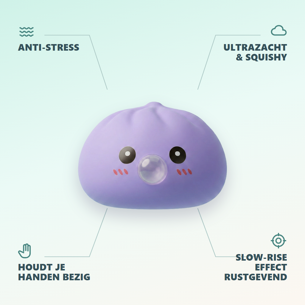 Big Dumpling Squishy Oceaanblauw — zijn voordelen