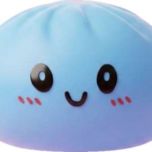 Dumpling Squishy Blauw Oceaan tijdens het knijpen, zacht materiaal