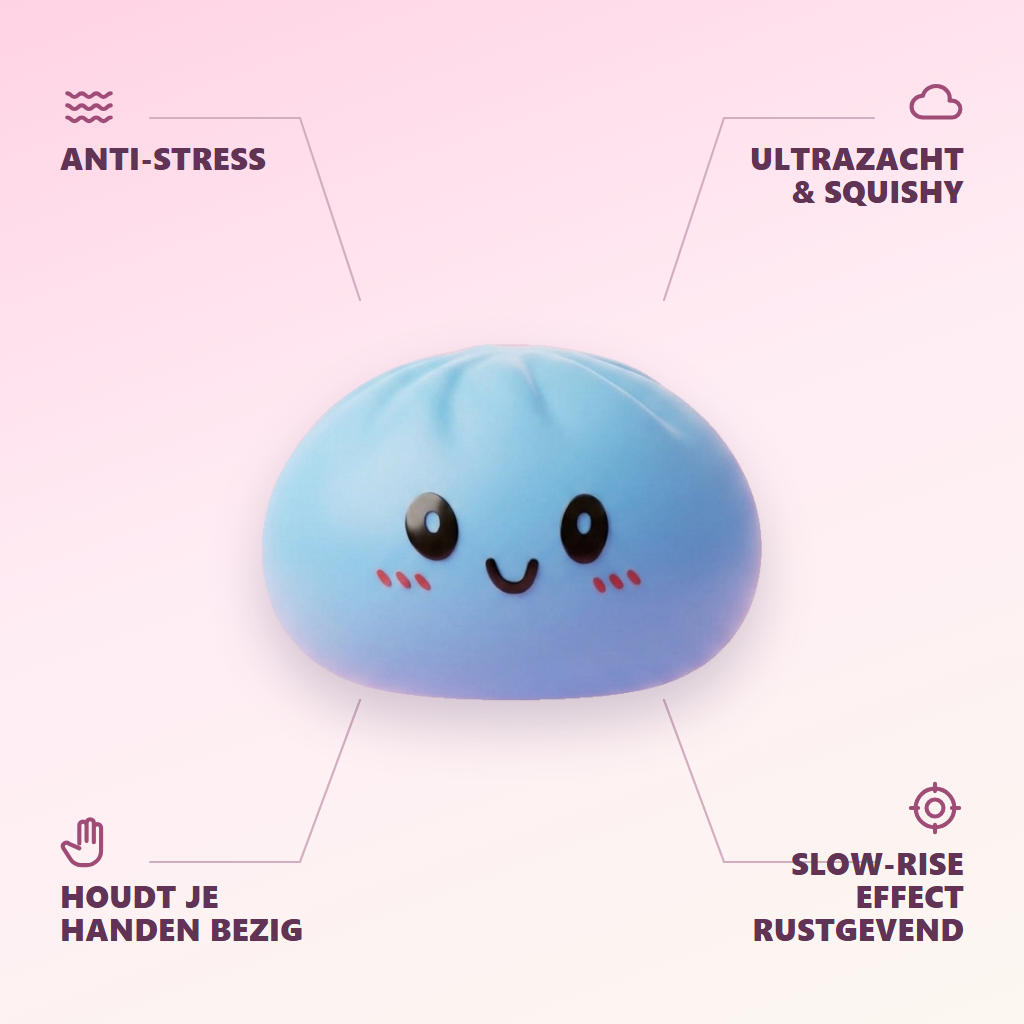 Dumpling Squishy Blauw Oceaan — zijn voordelen