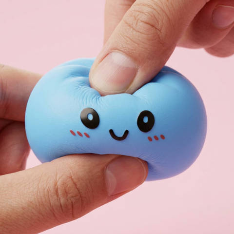 Dumpling Squishy Blauw Oceaan — slow-rise effect, het schuim vert langzaam terug