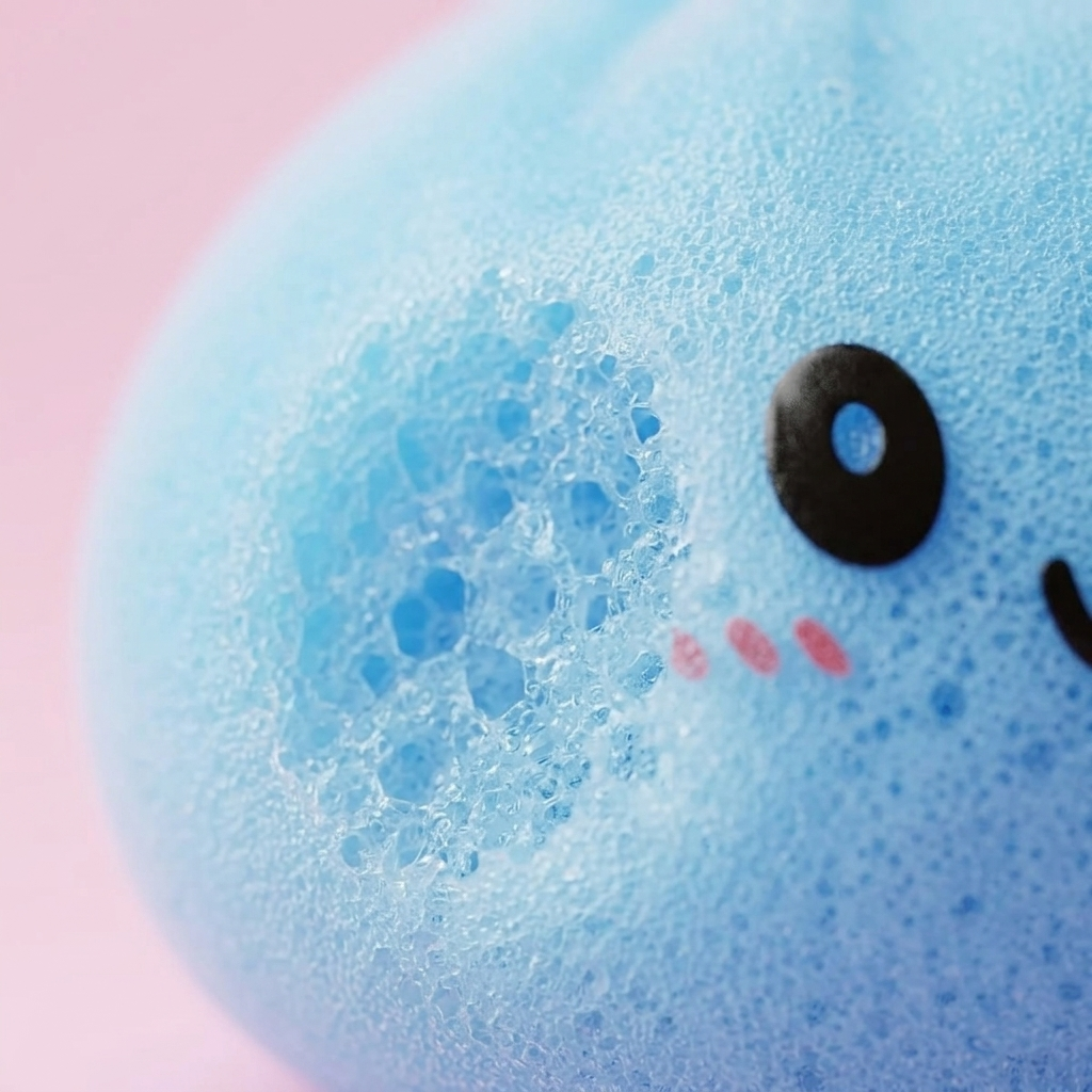 Dumpling Squishy Blauw Oceaan — macro-close-up van de textuur