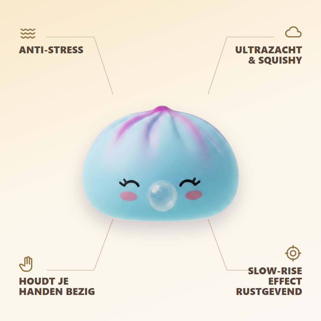 Dumpling Squishy Frost Blue Rare Blow IJsblauw — zijn voordelen
