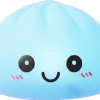 Dumpling Squishy Nachtlampje Blauw Aurora tijdens het knijpen, zacht materiaal