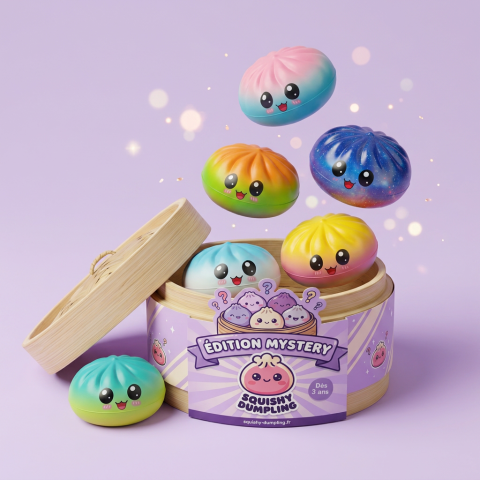 Mystery Dumpling Squishy Charmant Verrassing tijdens het knijpen, zacht materiaal
