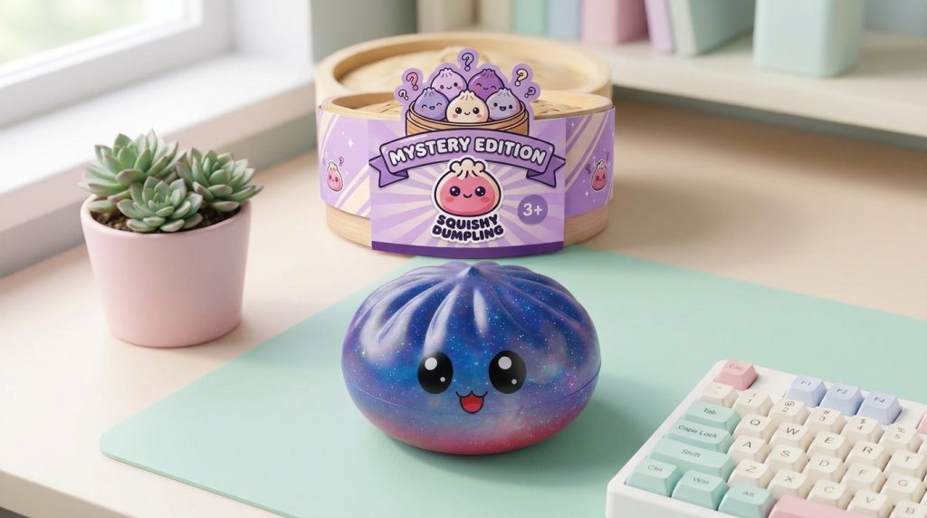 Mystery Dumpling Squishy Charmant Verrassing in zijn kawaii omgeving