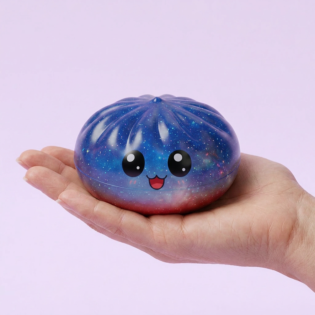 Mystery Dumpling Squishy Charmant Verrassing in de hand gehouden, echte grootte