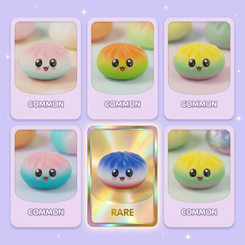 Mystery Dumpling Squishy Charmant Verrassing tijdens het knijpen, zacht materiaal