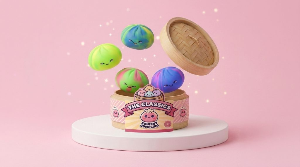 Rainbow Dumpling Squishy Mystery – Verrassing in Kleur tijdens het knijpen, zacht materiaal