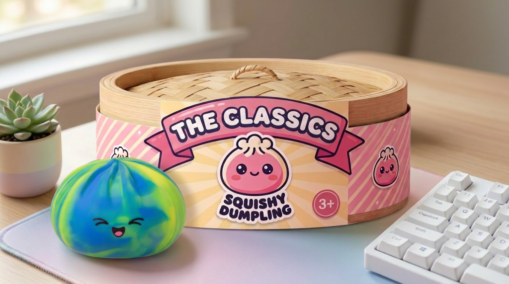 Rainbow Dumpling Squishy Mystery – Verrassing in Kleur in zijn kawaii omgeving