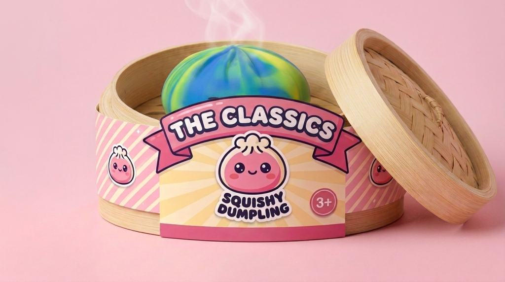 Rainbow Dumpling Squishy Mystery – Verrassing in Kleur in het bamboe stoommandje