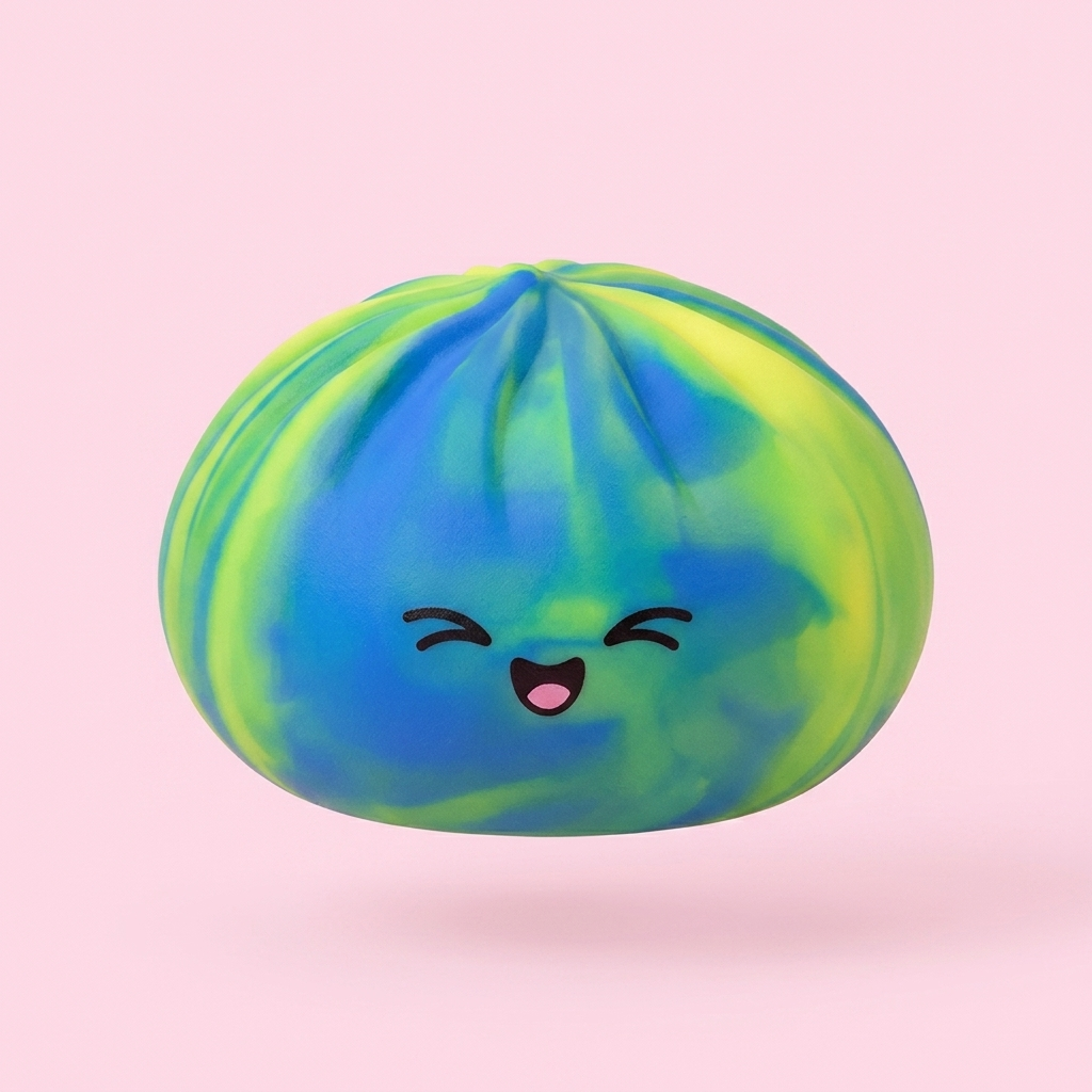 Rainbow Dumpling Squishy Mystery – Verrassing in Kleur tijdens het knijpen, zacht materiaal