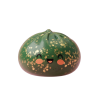Dumpling Squishy Glitter Smaragdgroen tijdens het knijpen, zacht materiaal