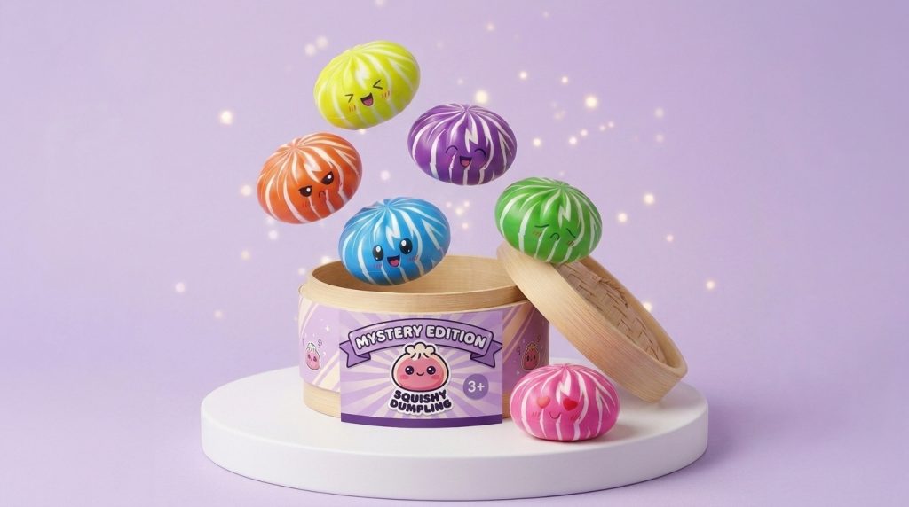 Dumpling Squishy Bun Mystery – Zachte Verrassing tijdens het knijpen, zacht materiaal