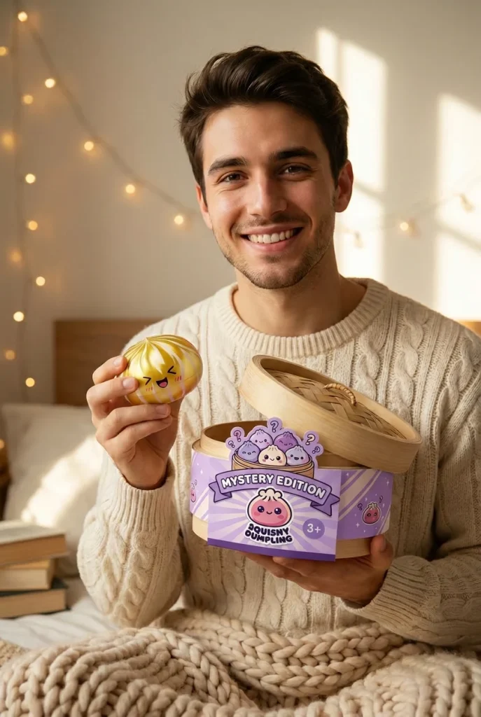 Dumpling Squishy Bun Mystery – Zachte Verrassing met zijn doos