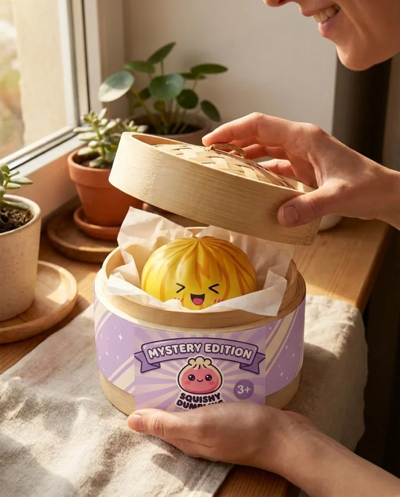 Dumpling Squishy Bun Mystery – Zachte Verrassing tijdens het uitpakken