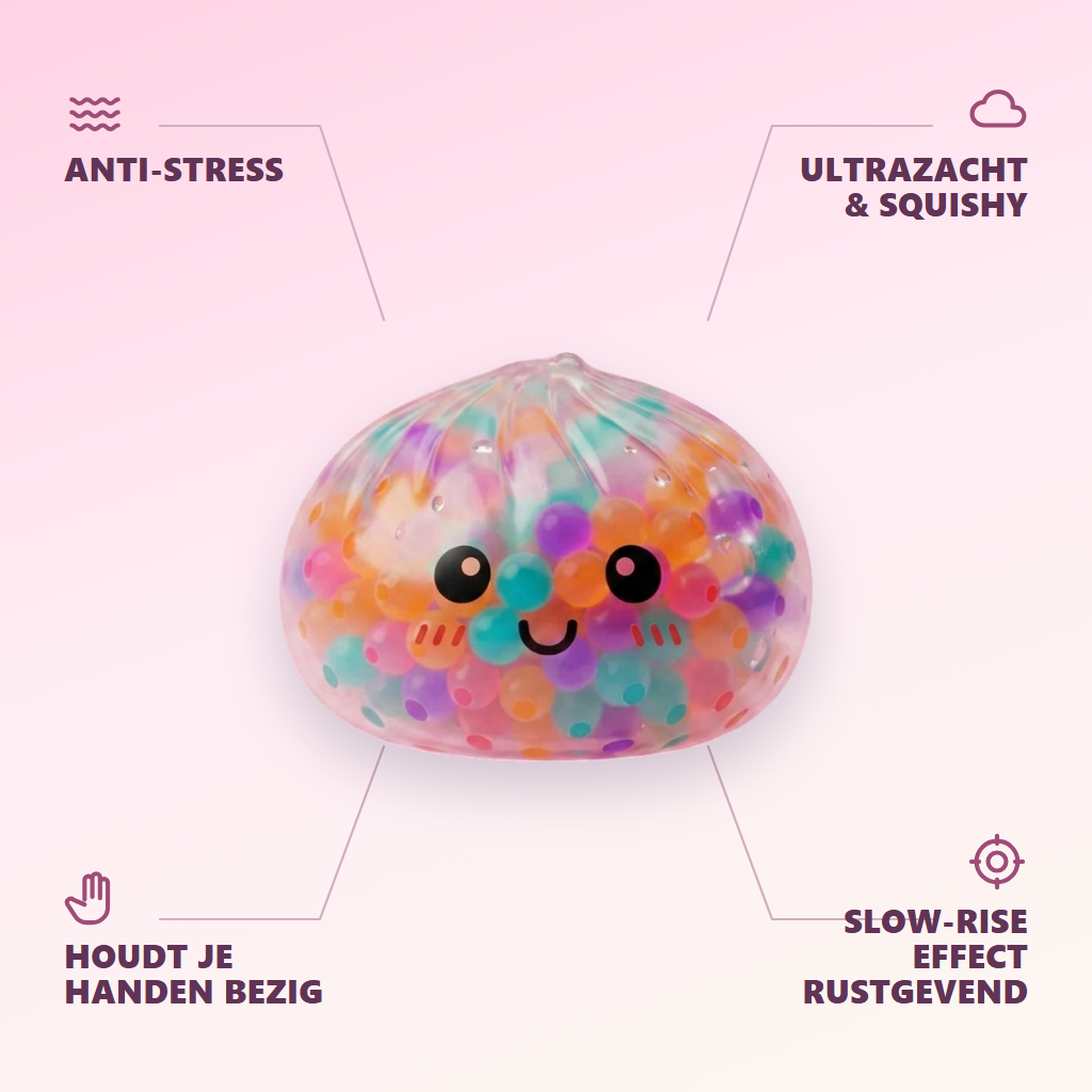 Squishy Dumpling Multicolor Zachte Bubbels — zijn voordelen