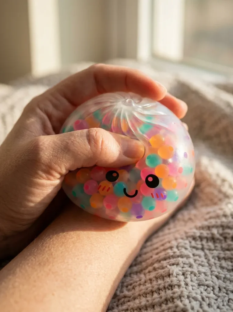 Squishy Dumpling Multicolor Zachte Bubbels tijdens het knijpen