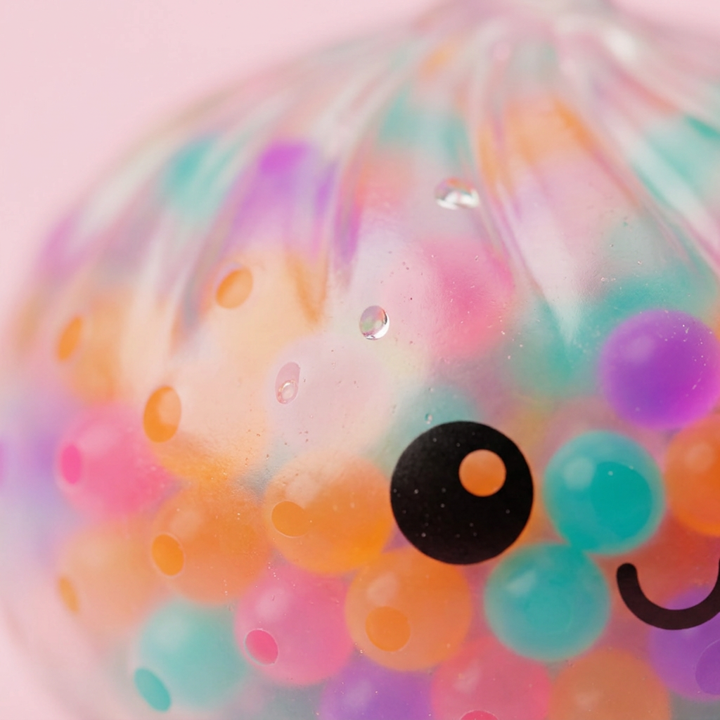 Squishy Dumpling Multicolor Zachte Bubbels — macro-close-up van de textuur