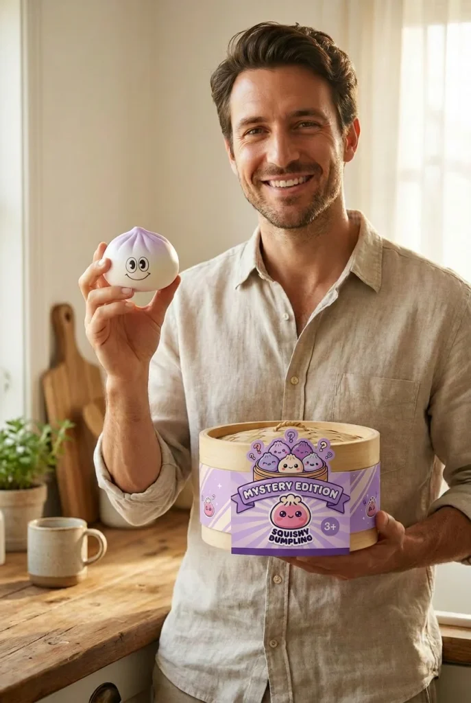 Dumpling Squishy Mystery Bun Verrassing met zijn doos