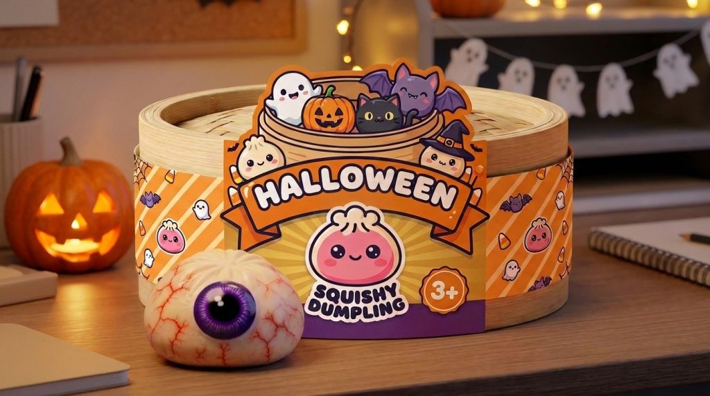 Dumpling Squishy Eye Halloween Griezelig in zijn kawaii omgeving