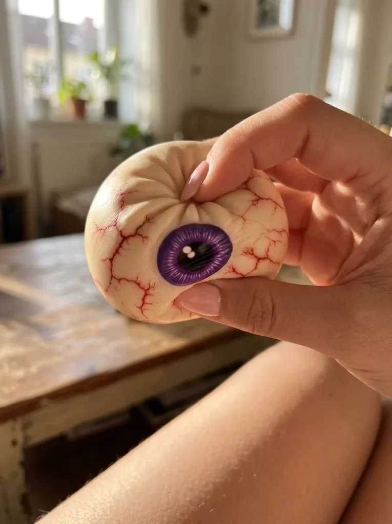 Dumpling Squishy Eye Halloween Griezelig tijdens het knijpen