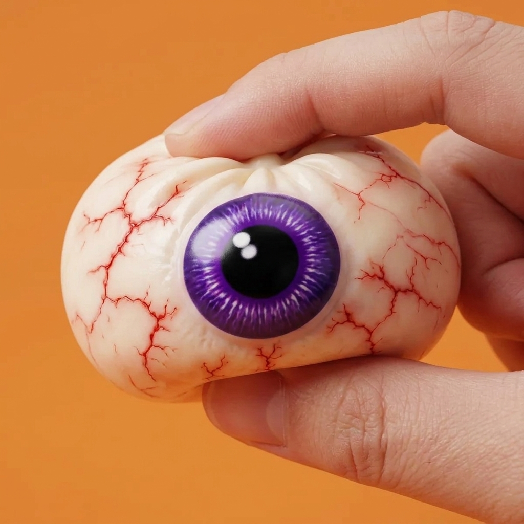 Dumpling Squishy Eye Halloween Griezelig — slow-rise effect, het schuim vert langzaam terug