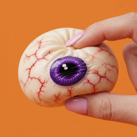 Dumpling Squishy Eye Halloween Griezelig tijdens het knijpen, zacht materiaal