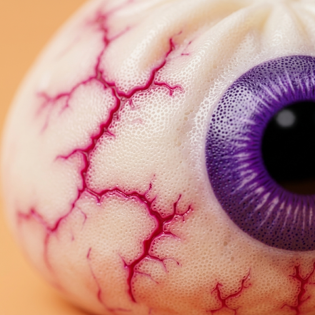 Dumpling Squishy Eye Halloween Griezelig — macro-close-up van de textuur