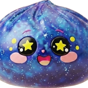 Galaxy Dumpling Squishy Kosmische Glitter tijdens het knijpen, zacht materiaal