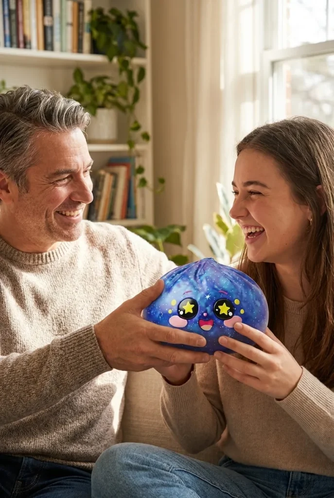 Galaxy Dumpling Squishy Kosmische Glitter als cadeau-idee