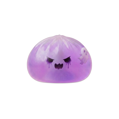 Ghost Dumpling Squishy Boo tijdens het knijpen, zacht materiaal