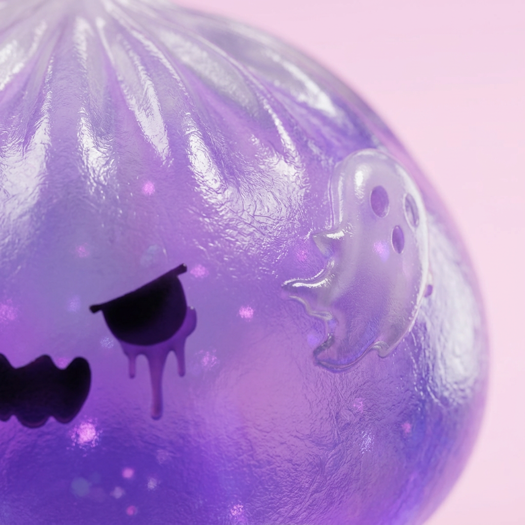 Ghost Dumpling Squishy Boo — macro-close-up van de textuur