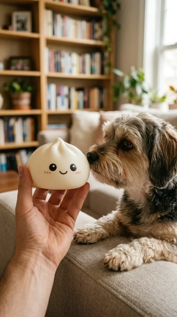 Giant Dumpling Squishy XXL 25 cm met een knuffel