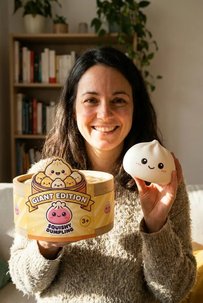 Giant Dumpling Squishy XXL 25 cm met zijn doos