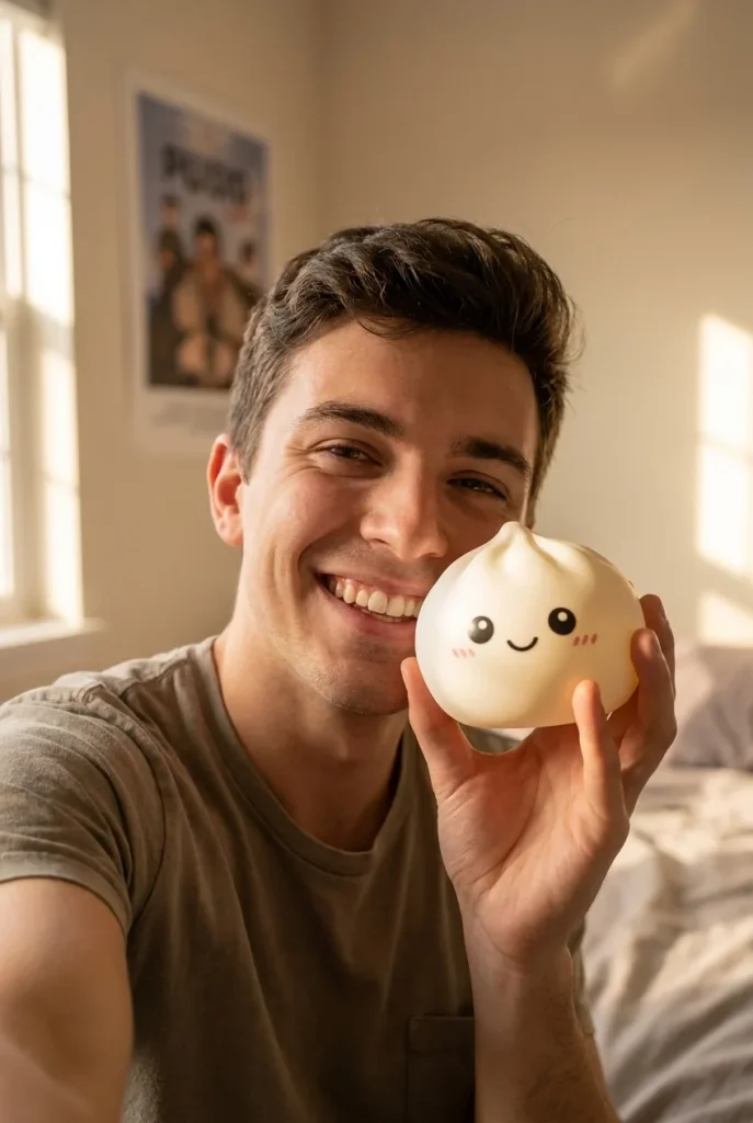 Giant Dumpling Squishy XXL 25 cm in het dagelijks leven
