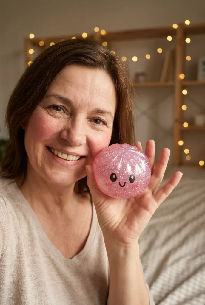 Glitter Dumpling Squishy Set van 6 in het dagelijks leven