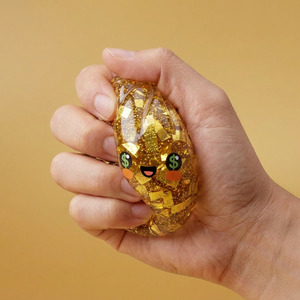 Gold Dumpling Squishy Zeldzame Editie — slow-rise effect, het schuim vert langzaam terug