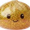 Glitter Dumpling Squishy Gold Luxe tijdens het knijpen, zacht materiaal