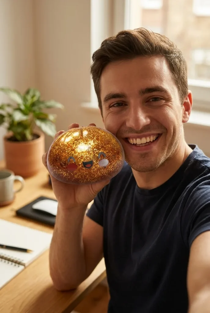 Dumpling Squishy Glitter Or Gouden Unieke Schat in het dagelijks leven