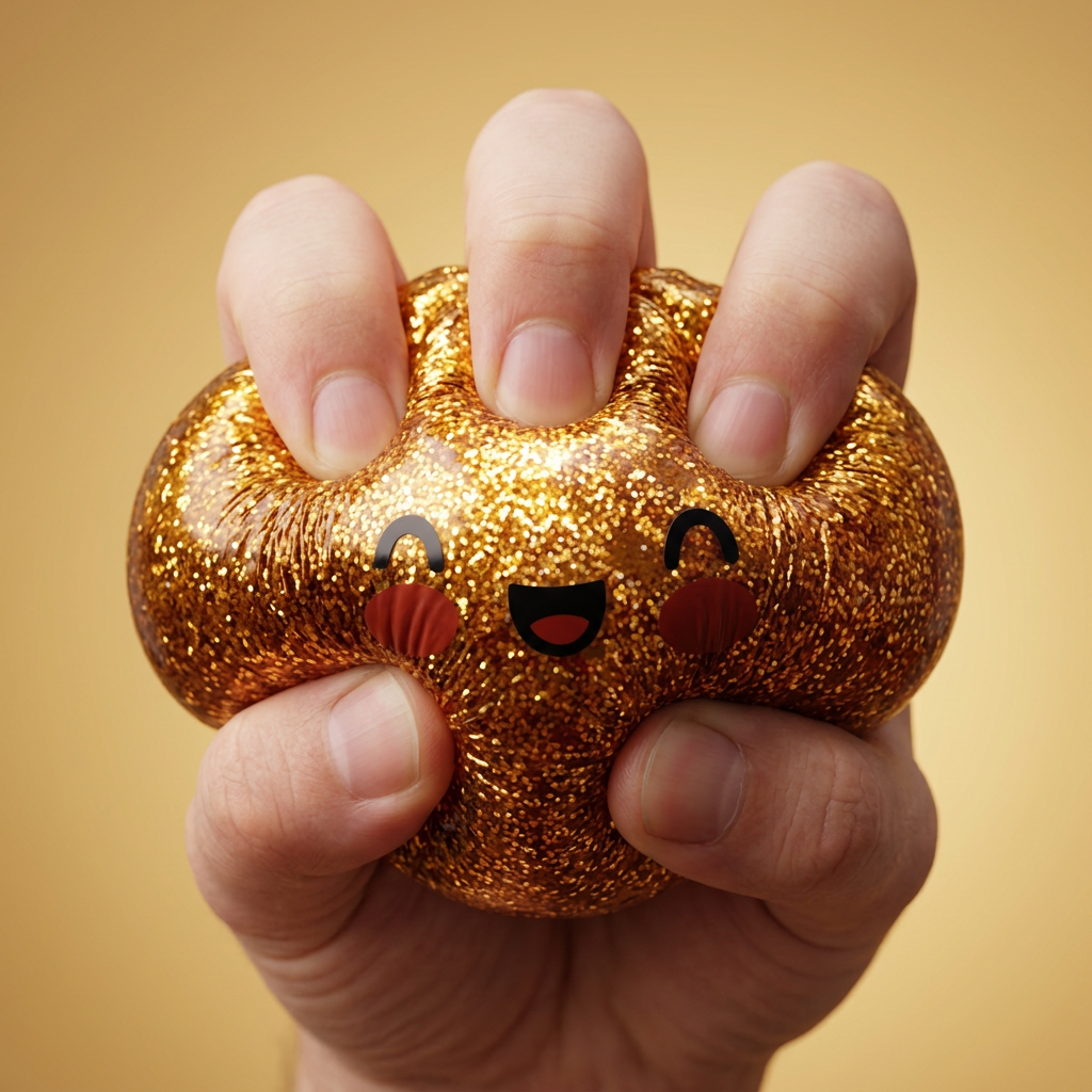 Dumpling Squishy Glitter Or Gouden Unieke Schat — slow-rise effect, het schuim vert langzaam terug