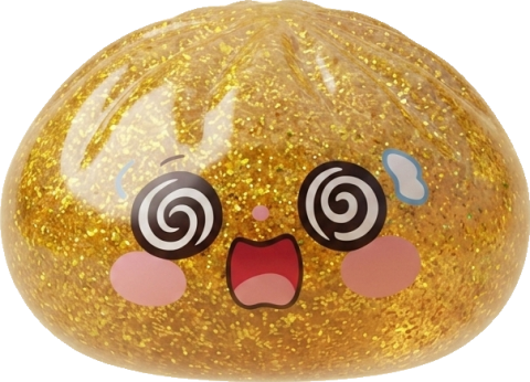 Gold Dumpling Squishy Chance – Gouden Geluksdumpling tijdens het knijpen, zacht materiaal