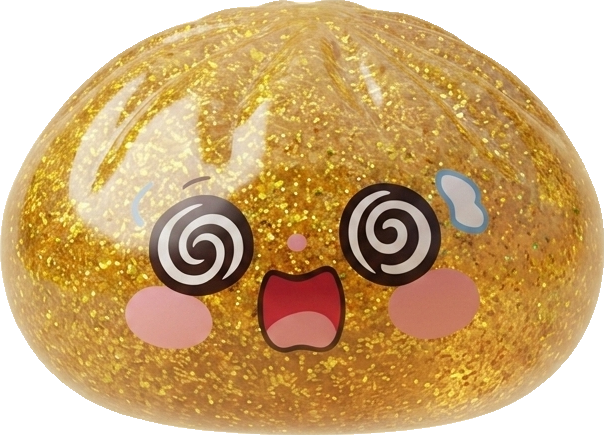 Gold Dumpling Squishy Chance – Gouden Geluksdumpling tijdens het knijpen, zacht materiaal