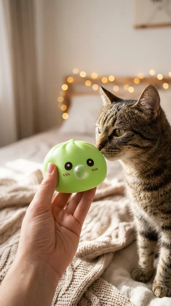 Dumpling Squishy Groen Fris Natuur met een knuffel