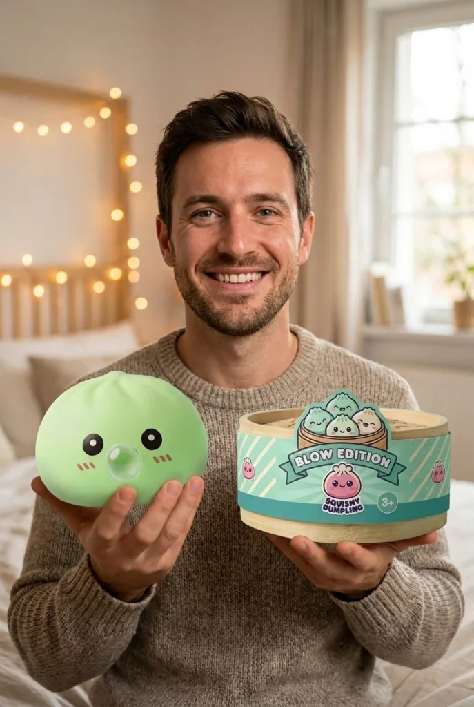 Dumpling Squishy Groen Fris Natuur met zijn doos