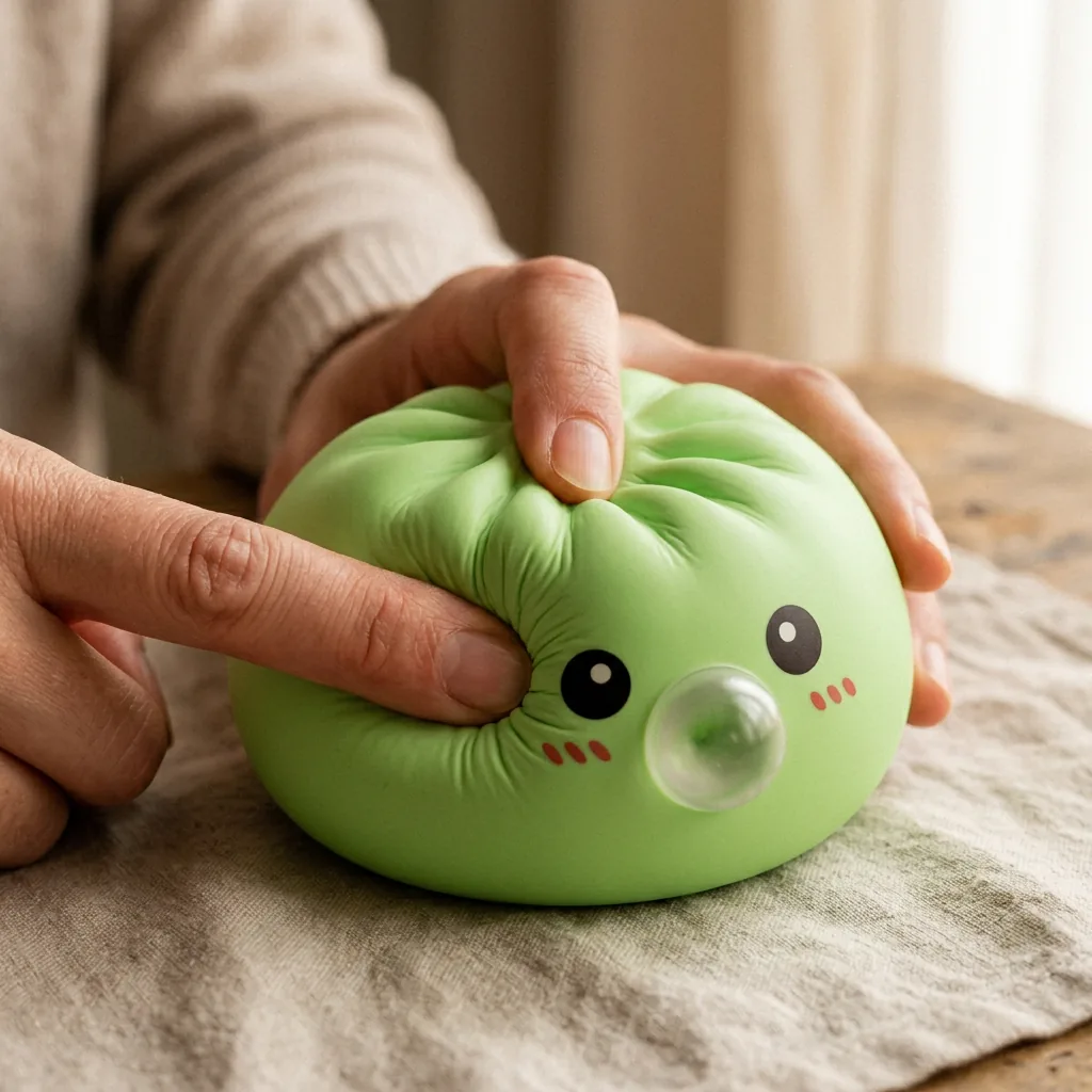 Dumpling Squishy Groen Fris Natuur tijdens het knijpen