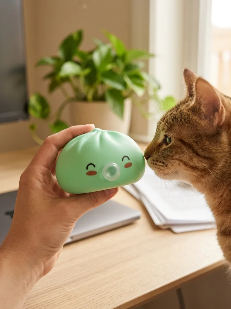 Dumpling Squishy Matcha Rare Blow Groen met een knuffel