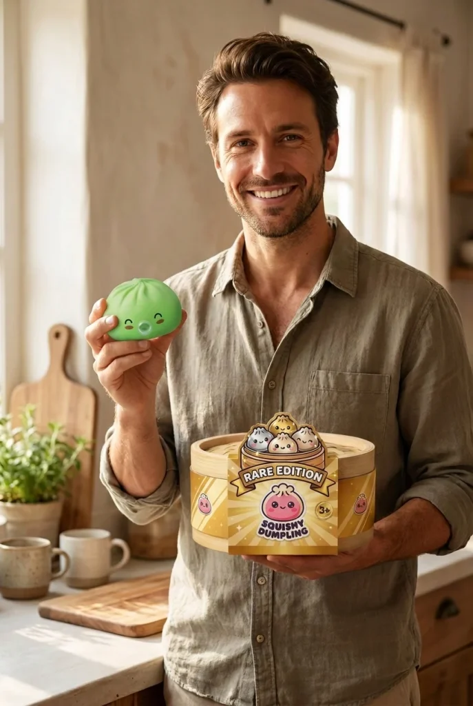 Dumpling Squishy Matcha Rare Blow Groen met zijn doos