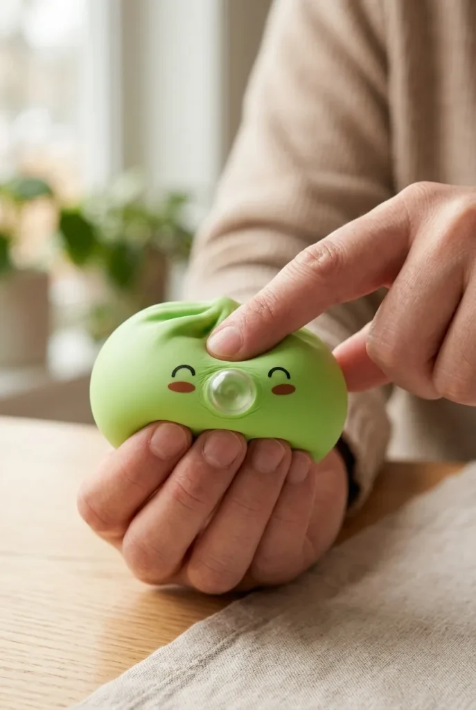 Dumpling Squishy Matcha Rare Blow Groen tijdens het knijpen