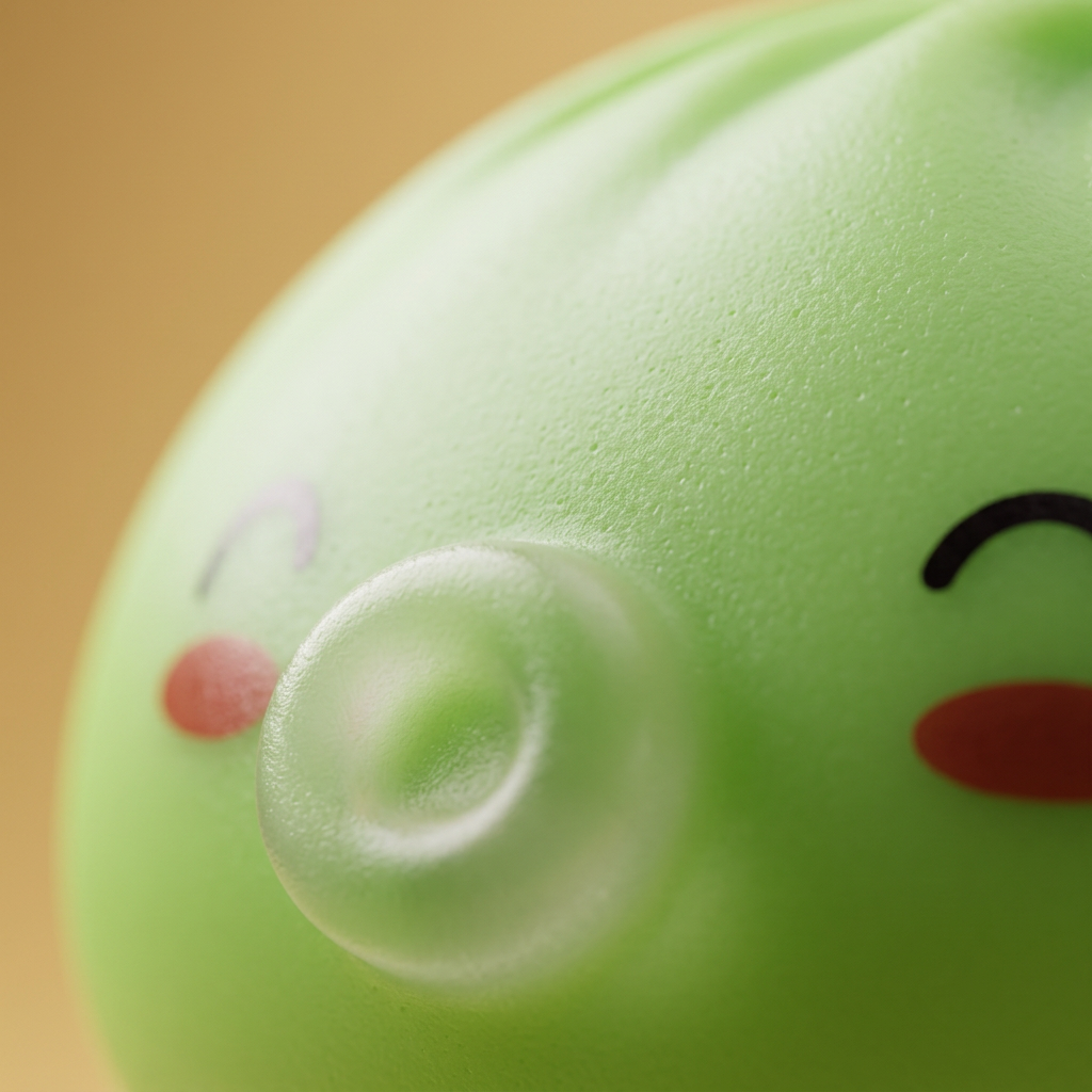 Dumpling Squishy Matcha Rare Blow Groen — macro-close-up van de textuur