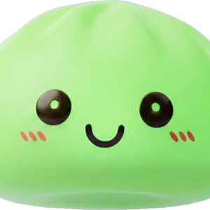 Dumpling Squishy Nachtlampje Groen Lichtgevend tijdens het knijpen, zacht materiaal